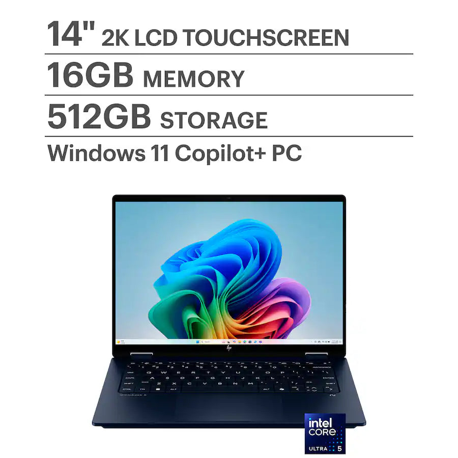 HP - OmniBook X Flip 2-in-1 - 14" 2K Touch-Screen Laptop