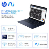 HP - OmniBook X Flip 2-in-1 - 14" 2K Touch-Screen Laptop