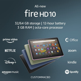 Amazon Fire HD 10 tablet, 10.1", 1080p Full HD, 32 GB, latest model (2021 release) (6752195051583)