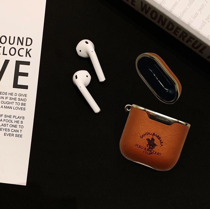 Santa Barbara Polo & Racquet Club Series Airpods-3 Leather Case (6880713343039)